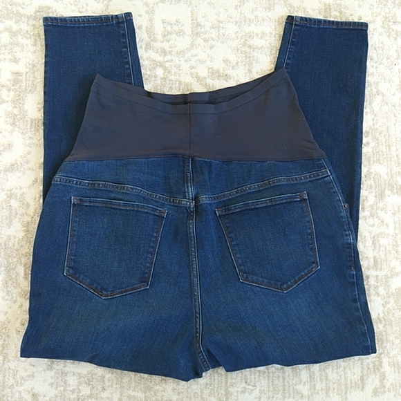Old Navy Maternity Full Panel Skinny Distressed Jeans 18 Blue - Picture 8 of 13